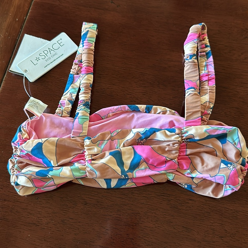 L Space Joanna Bikini Top Sundazed‎ Floral S NWT - Picture 6 of 6